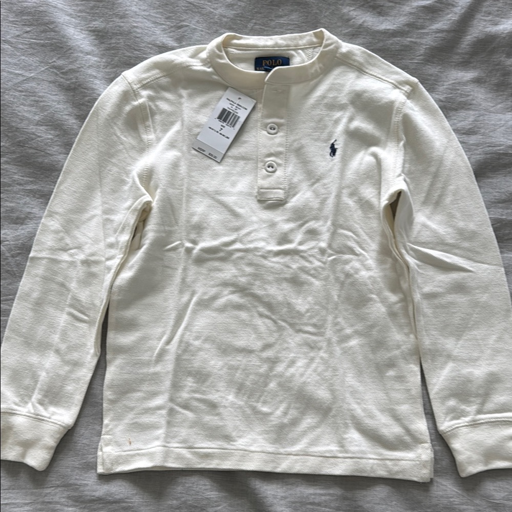 Polo by Ralph Lauren Cream Kids Henley Shirt